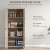 Gulches 71.75"H Freestanding 4-Door Kitchen Pantry - 4-Tier Storage, Adjustable Shelves, Painted Wood, Natural, 31.5"W x15.75"D - 4 of 4