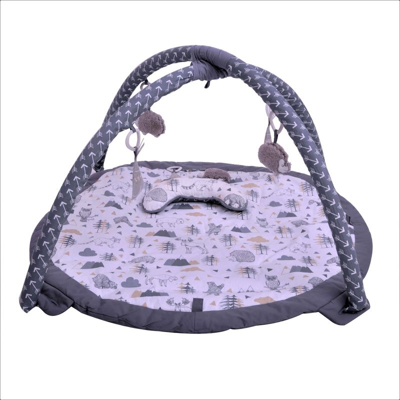 Bacati - Baby Activity Gyms & Playmats (Woodlands Beige/Gray), 3 of 5