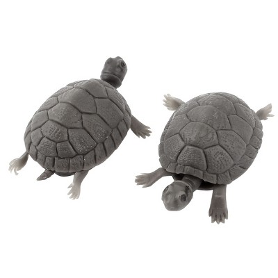 Unique Bargains Aquarium Fish Tank Plastic Simulated Tortoise Decorative Ornament Decor 2 Pcs