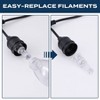 BrightLux 18ct LED 36ft Color Flow Solar Indoor Outdoor Filament String Lights Multicolor Bulbs with Black Wire - 4 of 4