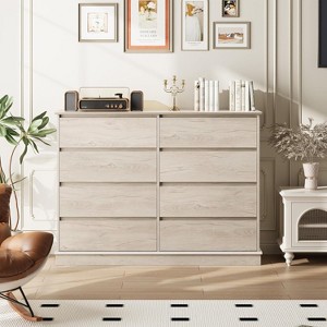 8 Drawer Dressers for Bedroom, Chest of Drawers with Deep Drawers, Large Double Dresser for Closet with Wide Top, Horizontal Wooden Dresser - 1 of 4