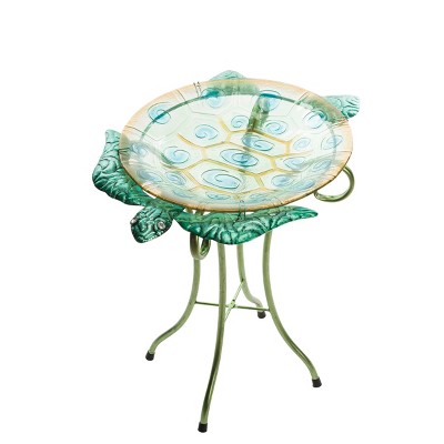 C&F Home Ocean Blue Turtle Tray On Stand