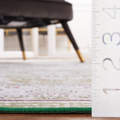 Tucson Green and Beige 4' x 6' Synthetic Area Rug