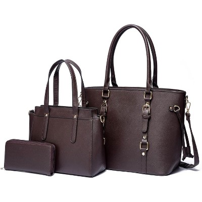 West 3PCS Purses for Women Tote Bag and Wallet Set Shoulder Satchel Handbags