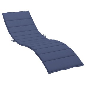 vidaXL Sun Lounger Cushion - Durable Oxford Fabric, Foam Filled Comfort, Navy Blue, Outdoor/Indoor Use, Water-Resistant, 78.7"x23.6" - 1 of 4