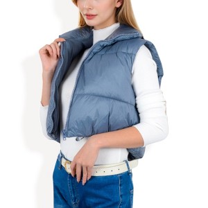 Anna-Kaci Women's Zip-Up Puff Vest Jacket with Cozy Design and Warmth - 1 of 4