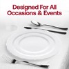 Smarty Had A Party White with Silver Vintage Rim Plastic Wedding Value Set - 30 Sets - 2 of 4