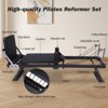 91" Foldable Pilates Reformer Machine - for Home & Studio Use, Dual Resistance Springs & Elastic Resistance Bands, Adjustable for All Fitness Levels - 2 of 4
