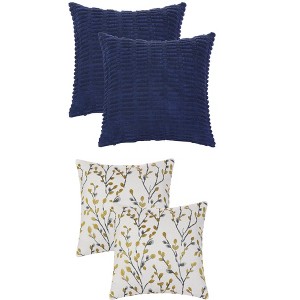 REGALWOVEN 4 Pcs Modern Soft Decorative Throw Pillow Covers 18" x 18" - 1 of 4