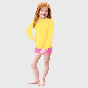 City Threads Girls UPF 50+ Long Sleeve Rashguard - USA-Made - 1 of 4