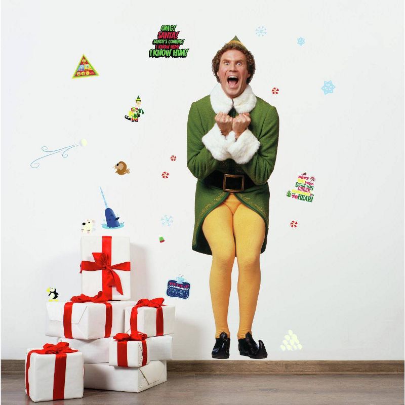 Buddy the Elf Giant Peel and Stick Kids&#39; Wall Decals - RoomMates, 4 of 8