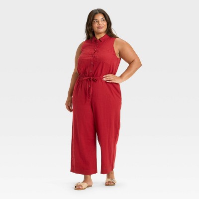 Women's Button-Front Jumpsuit - Universal Thread™