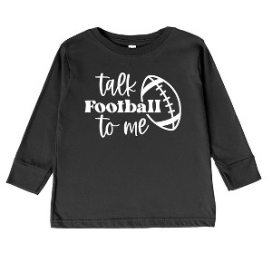 The Juniper Shop Talk Football To Me Ball Toddler Long Sleeve Tee - 1 of 3