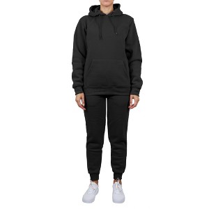 Rudolph Women's Loose Fit Fleece-Lined Pullover Hoodie & Jogger 2-Piece Set - 1 of 3