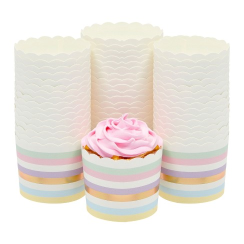 Sparkle and Bash 50-Pack Pastel Cupcake Liners - Large Paper Baking Cups  for Birthdays, Home Baking, Bake Sales, Bridal Showers (2.2 In)