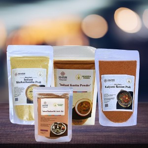 Mylapore Kitchen Mix Combo G - Instant Kootu Powder100g, Kalyana Rasam Mix 100g , Panakam Mix 50g & Instant Morkuzhambu Mix 150g - Pack of 4 - 1 of 4