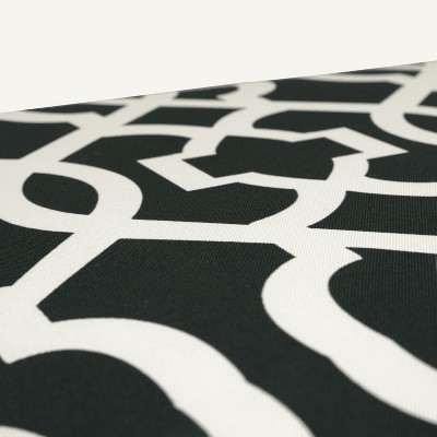 Modern Geo Black & White Outdoor Chair Cushion, 36.5"