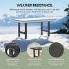 WestinTrends Ashore Outdoor Modern HDPE 66" Wide Rectangle Patio Dining Table for 6 - 3 of 4
