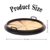 SEVOBAL Serving Platters Handcrafted Round Wooden Serving Tray, Elegant Decor and Functional Platter for Stylish Living, Brown, 23.5"*23.5"*3.5" - 3 of 4