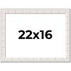 PosterPalooza | Sculpted White Picture Frame - UV Acrylic, Backing Board, Hanging Hardware Included - 2 of 4