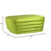 Thor 44" Oval Modern Velvet Fabric Ottoman in Fern Green - 2 of 4