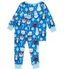 RuffleButts SoftSnooze Gender Inclusive Holiday Long Sleeve Pajama Set - 2 of 2