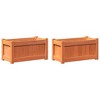 vidaXL Garden Planters 2 pcs Wax Brown Solid Wood Pine - 2 of 4