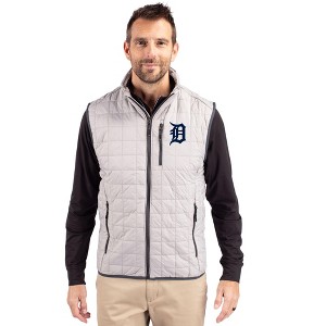 Detroit Tigers Cutter & Buck Rainier PrimaLoft® Mens Big and Tall Eco Insulated Full Zip Puffer Vest - 1 of 1