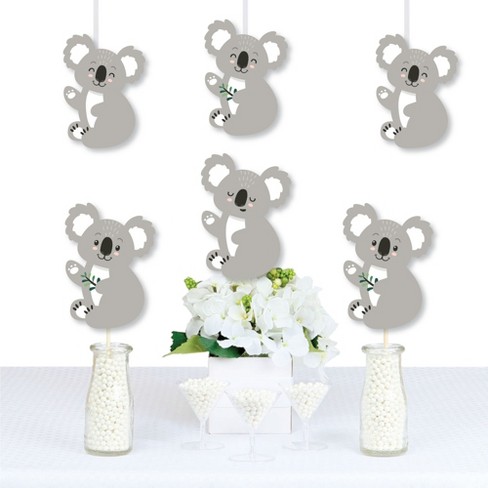 2pcs Koala Family Decorations Plastic Animal Models Simulation Koala Ornament Birthday Gift for Girls Kids, Size: Small