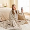 Aoibox Super Soft Flannel Fleece Throw Blanket, Premium Silky 3D Waffle Checkered Lightweight for All Season Use - 3 of 4