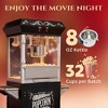 FONTOI 6/8/10/12/16/20 OZ Popcorn Machine with Cart Stainless Steel Kettle Heated Warming Deck and Old Maids Drawer for Easy Cleanup - 4 of 4