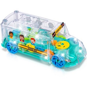 ArtCreativity Light Up School Bus Toy for Toddlers with Colorful Spinning Gears, LED Lights, and Music - 1 of 4