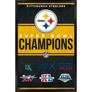 Trends International NFL Pittsburgh Steelers - Champions 23 Framed Wall Poster Prints - 1 of 4