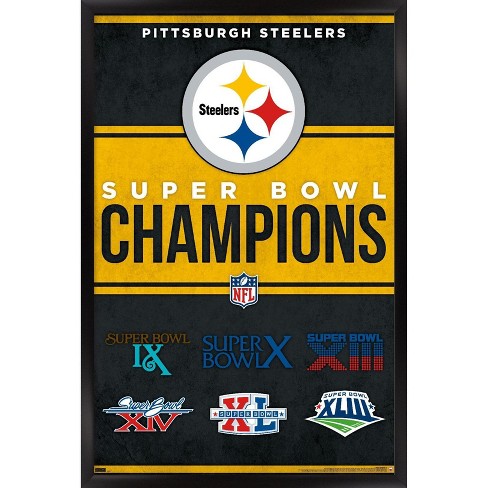 Trends International NFL Pittsburgh Steelers - Helmet 16 Wall Poster,  22.375 x 34, Black Framed Version