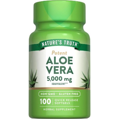 Nature's Truth Aloe Vera Gel 5000mg | 100 Softgels