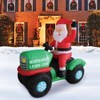 A Holiday Company 5ft Tall North Pole Lawn Care Santa on Lawnmower, 5 ft Tall, Multi - 3 of 4