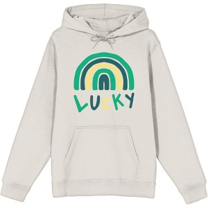St Pats Lucky Rainbow Adult Long Sleeve Hoodie - 1 of 2