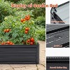 4x3x1ft Metal Raised Flower Bed, Deep Root Outdoor Galvanized Flower Box, Patio Set Planting Bed - 3 of 4
