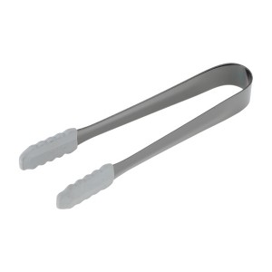 Unique Bargains Food Tongs Silicone Head Ice Tongs Sugar Cube Clip Food Tong Dishwasher Safe 304 Stainless Steel Silicone 5 Inch 1Pcs - 1 of 3