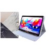 LINSAY 10.1"Octa Core  256GB Storage Android 15 Tablet with Black Pink White Marble Case - 2 of 3