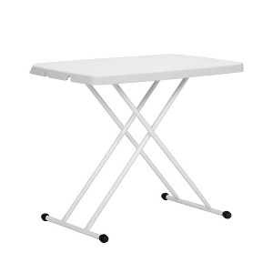 Sevobal Desks X Legs Folding Table Writing Desk with Adjustable Height for Study Office Home Use, White, 30"*19.7"*29" - 1 of 4