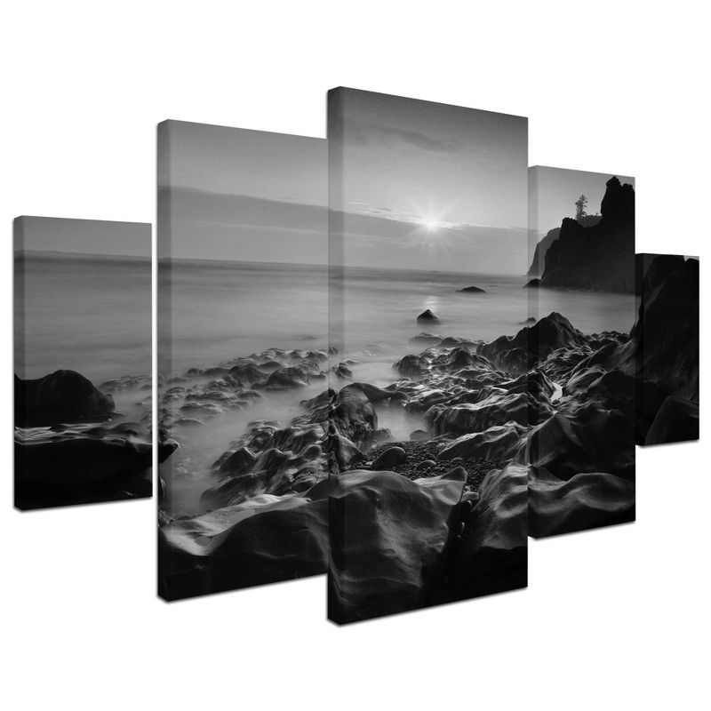 5pc Sunset At Ruby Beach by Moises Levy - Trademark Fine Art, 3 of 6