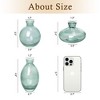 VECELO 3-Piece Glass Vase Set, Nordic Style Vases, Glass Decorative Flower Vases, Tabletop Centerpiece, Clear/Green - 3 of 4