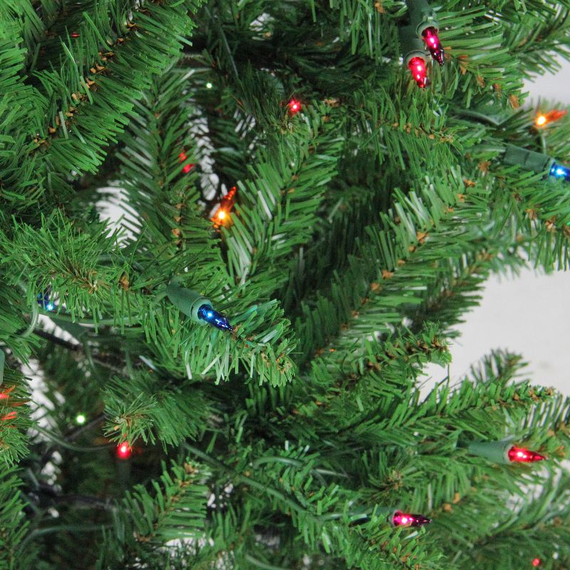Northlight 6.5' Pre-Lit Pencil River Fir Artificial Christmas Tree - Multicolor Lights, 3 of 5