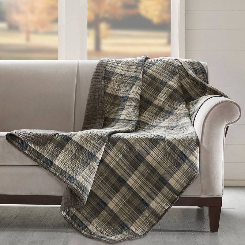 50&#34;x70&#34; Oversize Tasha Quilted Throw Blanket Taupe - Woolrich, 3 of 6