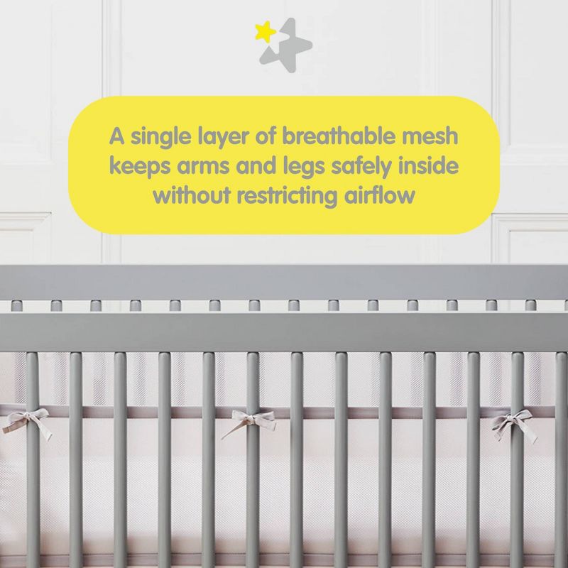 BreathableBaby Breathable Mesh Crib Liner for Mini Portable Cribs, 4 of 7