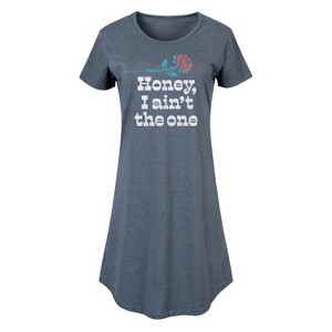 Women's - Instant Message - Honey, I Ain't The One Graphic T-shirt Dress - 1 of 4