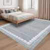 Machine Washable Area Rug for Living Room Bedroom, Modern Bordered Home Decor Carpet for Dining Room Office - 4 of 4