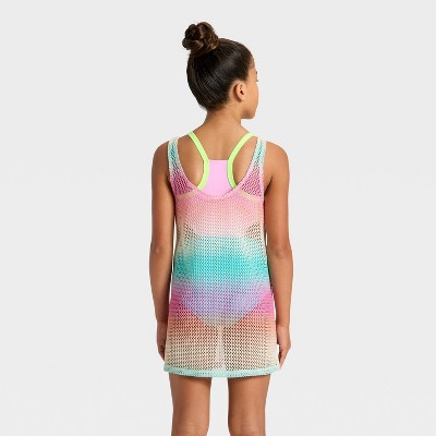 Cat & Jack Girls' Sunrise Skies Crochet Swimsuit Cover-Up - Cat & Jack™ XL — фото 2
