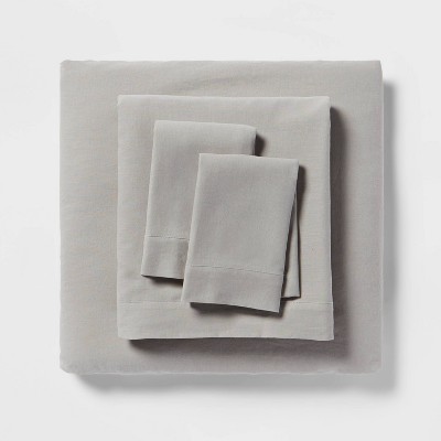 King Linen Blend Sheet Set Gray - Threshold™